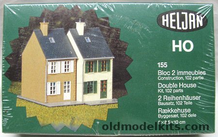 Heljan HO Double House / Bloc / Reihenhauser - HO Scale Building, 155 plastic model kit